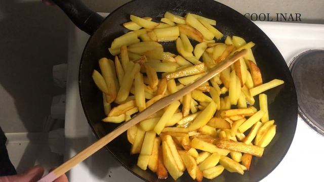 Жаренная картошка , простой рецепт(how to cook potatoes)|COOL INAR|English sub смотреть онлайн