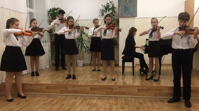 АНСАМБЛЬ СКРИПАЧЕЙ МБУДО ДШИ г.Отрадное. А.Шнитке-Адажио