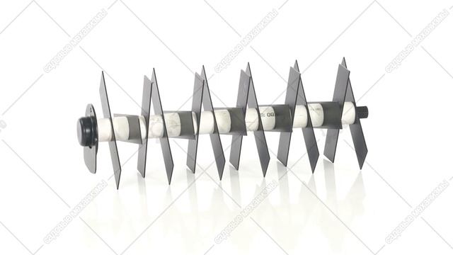 Вал сменный с ножами Мобил К для вертикуттера В50 3D обзор. смотреть онлайн