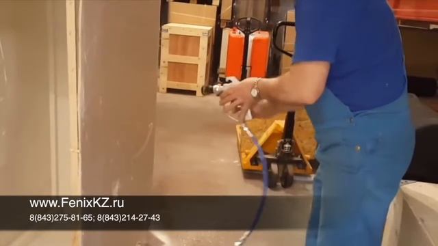 Распыление шпаклевки:Шитрока окрасочным аппаратом ASpro 6000® аналог Graco Mark V  Окрасочное обору
