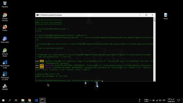 [How To] Instalar NodeJS, VueCli & Webpack