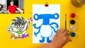 Просто рисуем КРАСКАМИ добрых МОНСТРОВ с РыбаКит