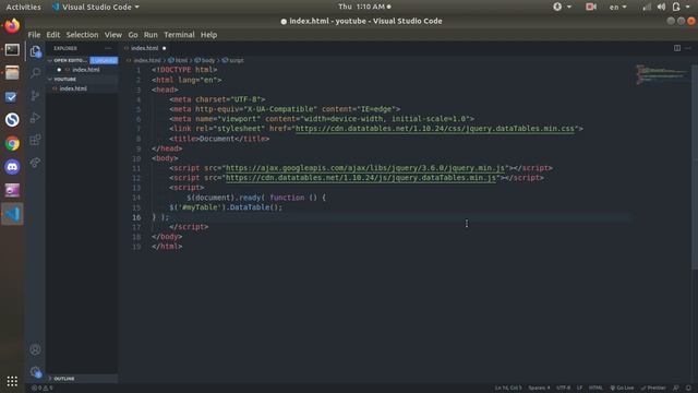 How to setup jQuery datatables