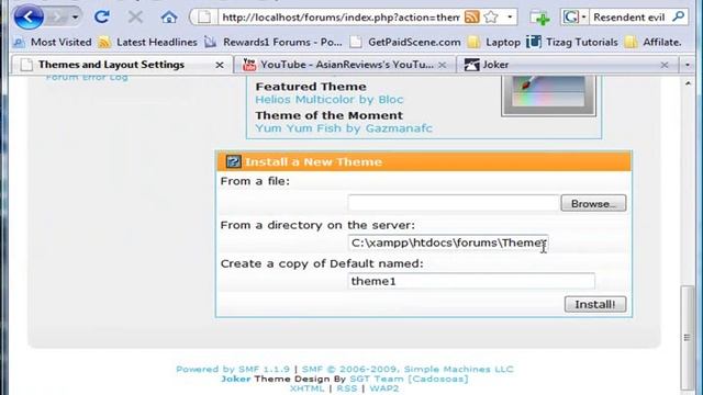 Forum: Installing SMF themes!