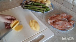 Как приготовить спаржу в духовке//Спаржа с курицей