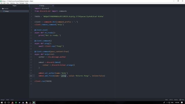 Discord.py: Making a Discord bot (Part 9: Custom Help Command) смотреть онлайн