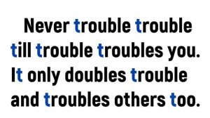 Trouble - Tongue Twister, sound [t]/ Скороговорка, звук [t]