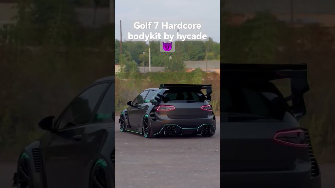 @hycade-design !! зафигачили лютый рендер #Golf7 Hardcore bodykit #vwgolf #vw #tuning#shorts #short