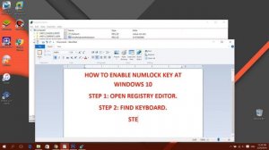 How to enable Numlock on Windows 10