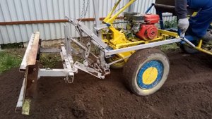 Самодельный трактор из мотоблока с передним адаптером. Грузоподъёмность, навесное оборудование.