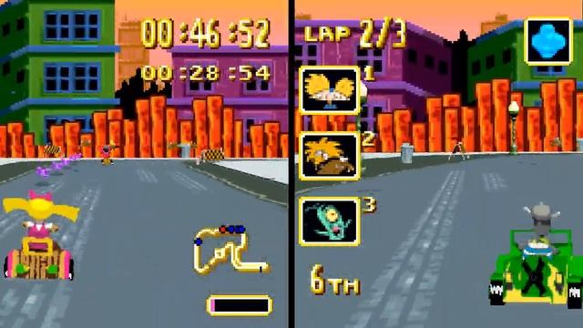 Nicktoons Racing Game Boy Advance 2 player 60fps смотреть онлайн