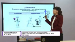 Русский язык. 8 класс. Научные открытия. Омонимичные самостоятельные /28.04.2021/