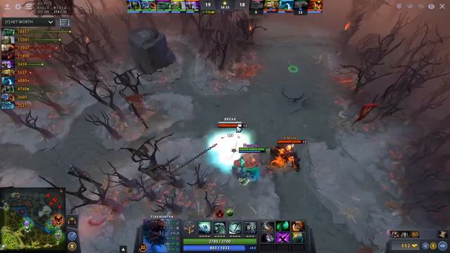 Miracle играет на керри тайд хантере (Tidehunter). смотреть онлайн