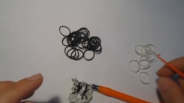 браслет из резинок без станкаПАУЧОК  Rainbow Loom Bracelet Spider
