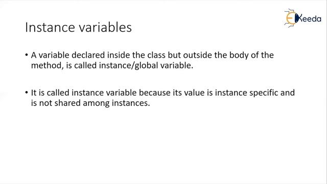 Classes in Java local, global variables, instance variables