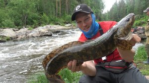 ЗАЦЕПЫ ОЖИВАЮТ! НО НЕ ПОДНЯТЬ! ВСЁ ДНО В РЫБЕ! Рыбалка у водопада ЧАСТЬ 2 Тайга, уха, рыбалка, отдых