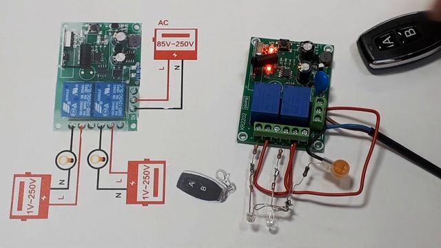 Двухканальное радиореле KR2202 220 вольт не для ворот!
