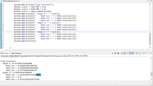 Java Math & Random classes