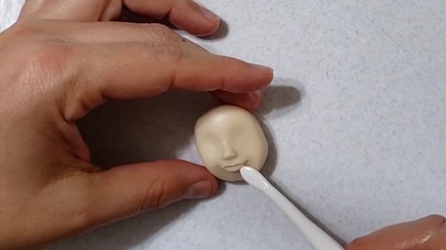 DIY doll fairy face fondant clay tutorial - лепка личико куклы из мастики смотреть онлайн