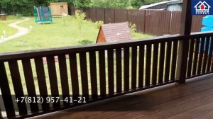 Строительство веранды в Келколово. Открытая веранда с двускатной крышей.