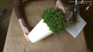 Интерьерная композиция из искусственных цветов. Мастер-класс.