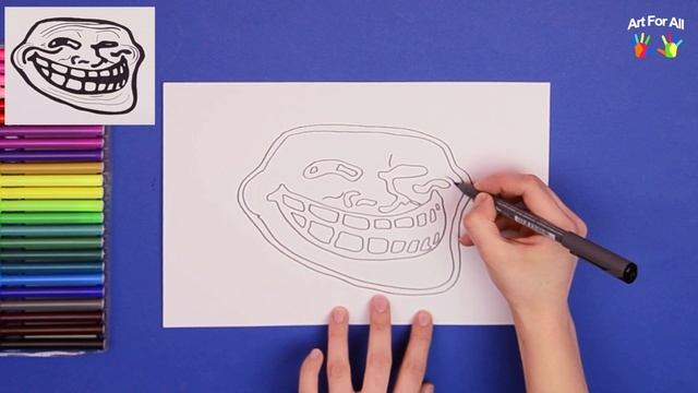How to draw Troll Face смотреть онлайн