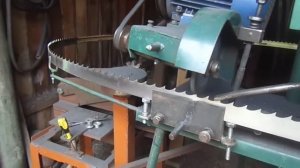 Заточка ленты для пилорамы. Познавательно