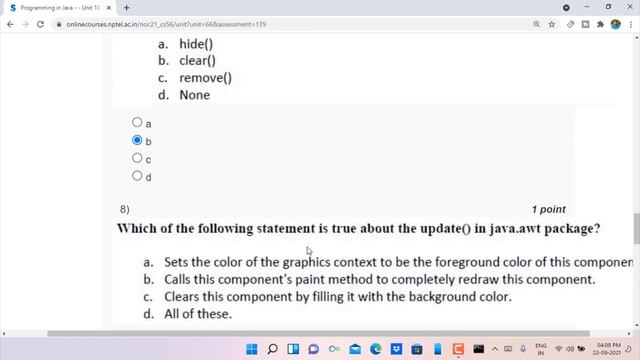 Swayam | Programming In Java Week-8 Quiz Assignment Solution | NPTEL смотреть онлайн