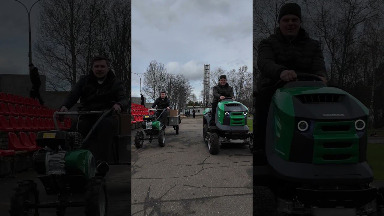 Форсаж на мотоблоках! Где такое еще можно увидеть? #дача #мотоблок #юмор #авто #весна #гонки