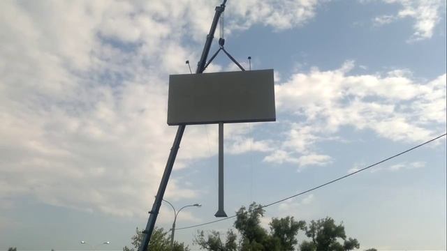 Установка рекламного щита