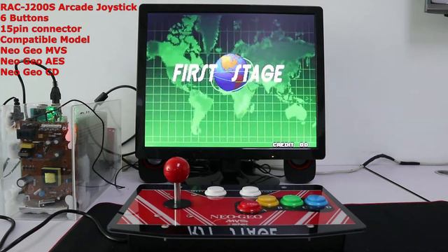 RAC-J200S 6 Buttons 15Pin Arcade Joystick Controller For SNK Neo Geo AES MVS CD смотреть онлайн