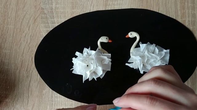 @art.maisternya Лебеді з пластиліну та серветок. Цікаве ліплення. Поробки із серветок. смотреть онлайн