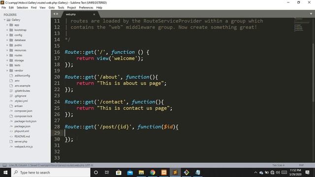 Laravel 7 Ep-5 (Routing in Laravel 7 in English)