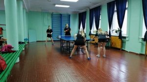 Чемпионат Омска по настольному теннису 2019. Финал женские пары. Шульгина/Диденко — Рюмина/Шац