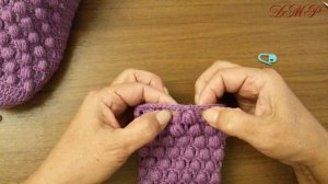 Следки с пышными столбиками крючком.МК.Sledki with lush columns crocheted. MK.