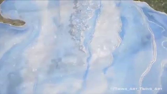 "ГОЛУБОЙ АГАТ" в технике Resin Art. смотреть онлайн