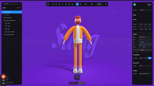 How To Design A 3D Website With Character Animation Using Spline (no Code) - Tutorial