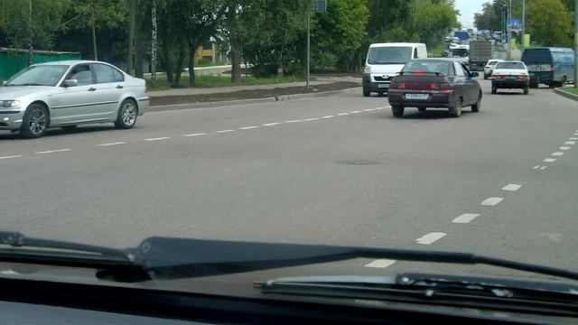 Разворот на У-образном перекрестке: Вид из машины. смотреть онлайн