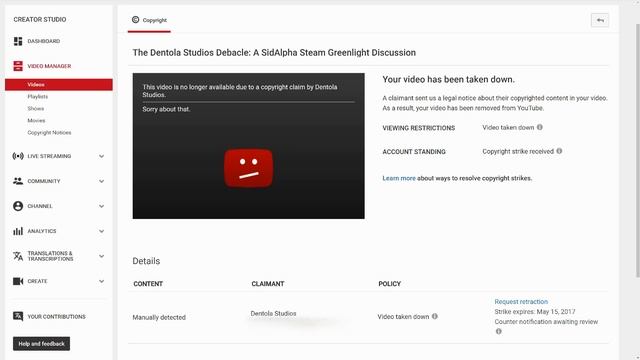 DMCA Takedown: The Dentola Studios Debacle Continues смотреть онлайн