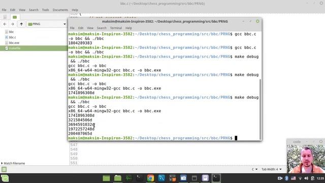 Bitboard CHESS ENGINE in C: implementing pseudo RANDOM NUMBER generator using XORSHIFT32 algorithm смотреть онлайн