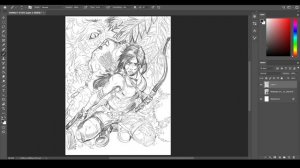 Digital Pencil Shading Timelapse - Sketching Lara Croft | Tomb Raider | Speed Sketching Digital