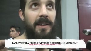 Laprovittola: "Estos partidos quedan en la memoria"