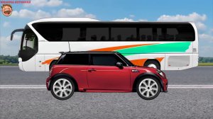 Машинки. Мини купер. Собираем пазл. Мультфильм для малышей