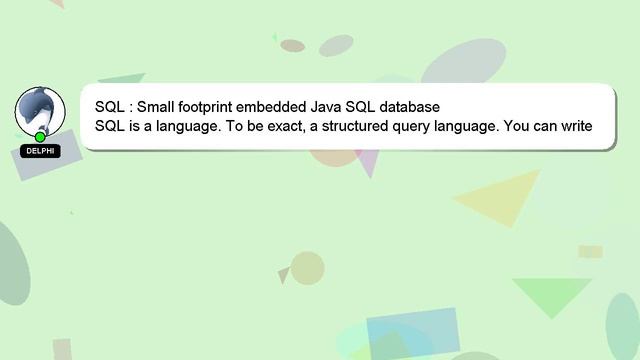 SQL : Small footprint embedded Java SQL database смотреть онлайн