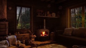 Relaxing Music with Rain and Fireplace Sounds 24/7
