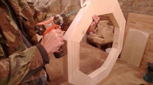 wooden chandelier wheel DIY / люстра колесо