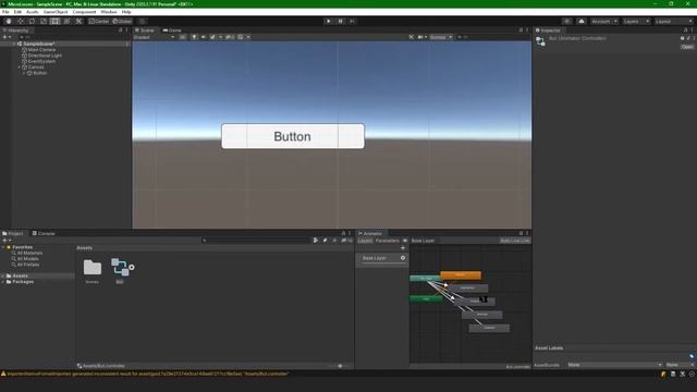 как сделать анимацию кнопки в юнити [UI, Button, Animation]