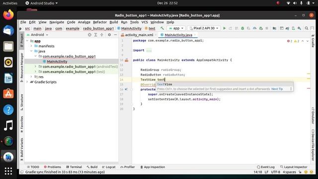 Radio Button using Android Studio смотреть онлайн