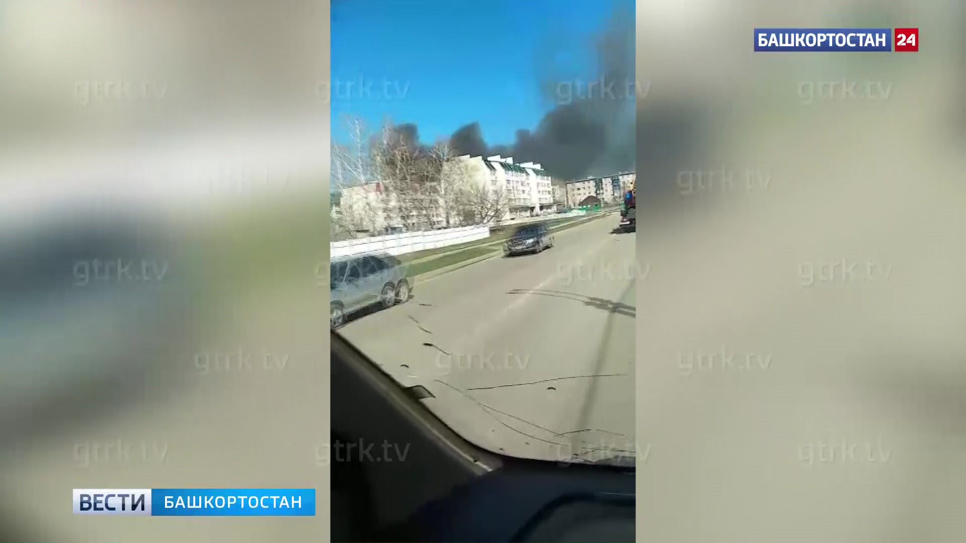 В Башкирии в Стерлитамаке загорелось здание автосервиса