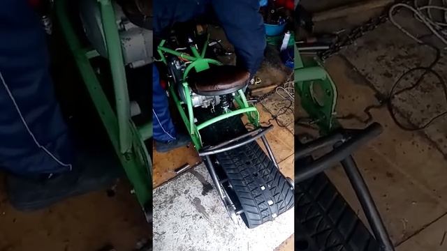 Самодельный снегоход.